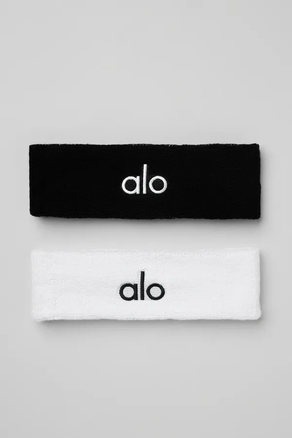 Glow Sweatband (2-Pack) - Black/White
