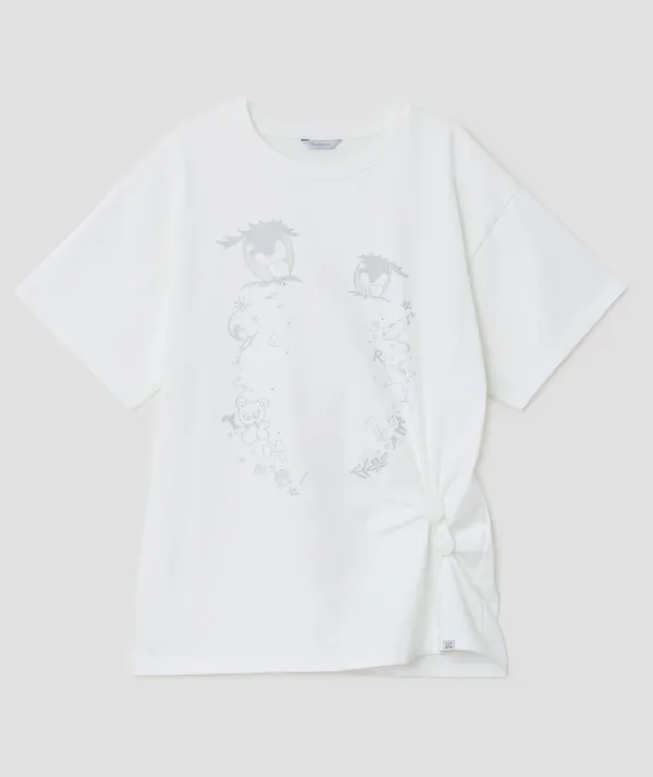 [4차] Cry Eyes Half Sleeve Top [White]