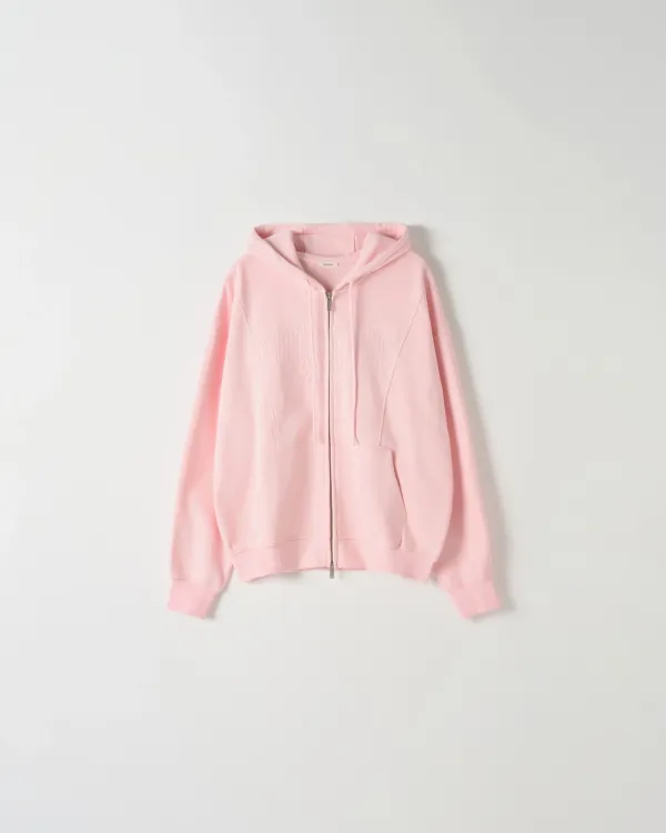 Soft Line Hoodie Zip-Up [PINK]