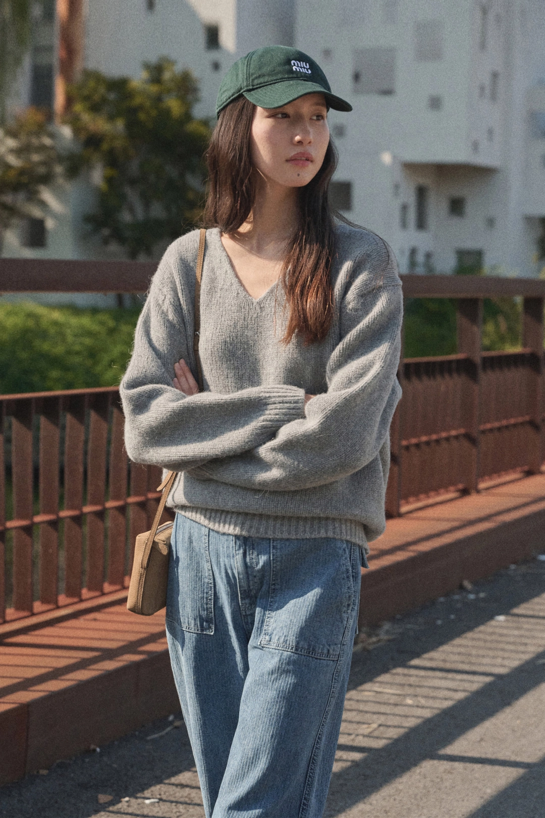 세이지먼트 TEZA BABY ALPACA V NECK KNIT_GRAY 상품 이미지 2