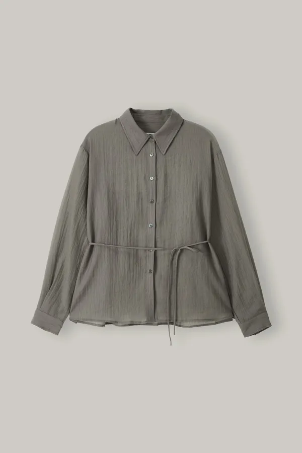 Multi-way Wrinkle Shirt(Grey)