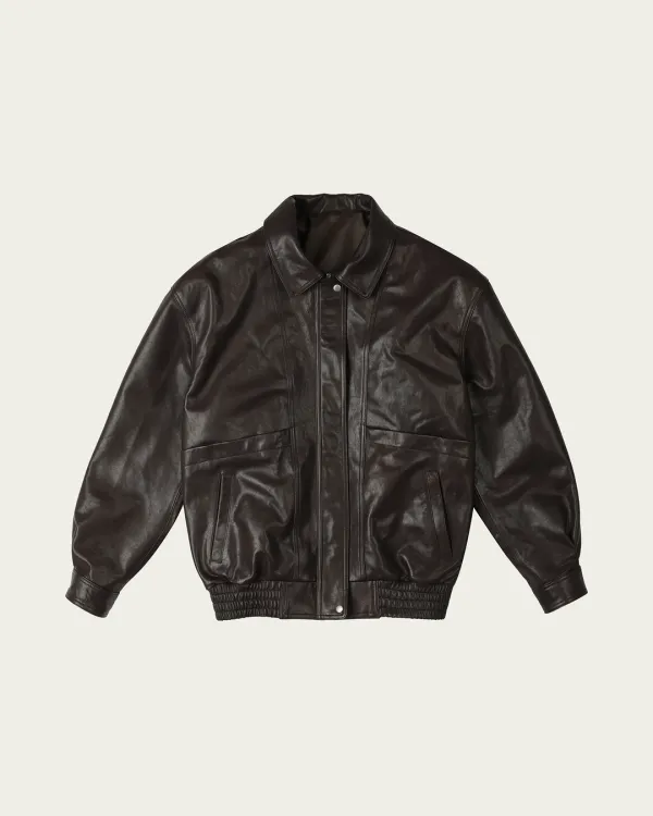 (5차) Carmen Leather Jacket - Brown