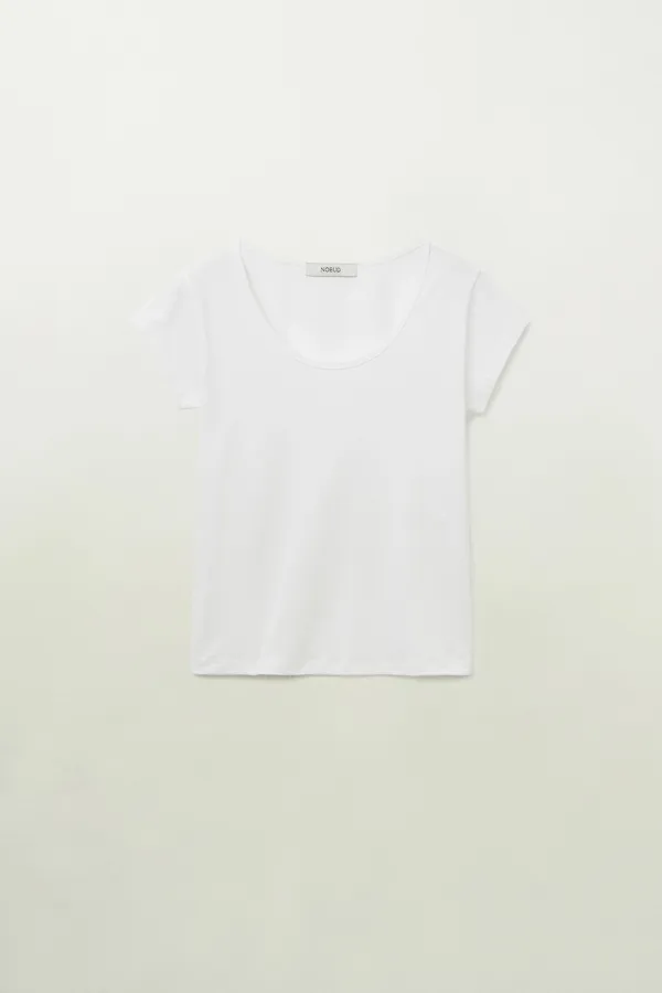 4th/Lean U-neck tee (Ivory)