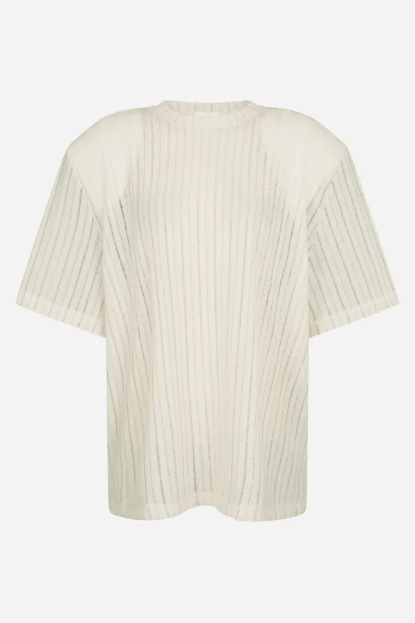 25SS begin wide ribbed padded t-shirt