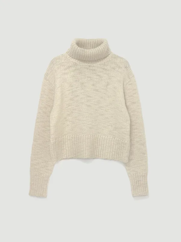 Turtle neck knit (크림)