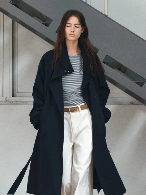 Natural raglan high trench coat [KNFW06CT04]_Navy