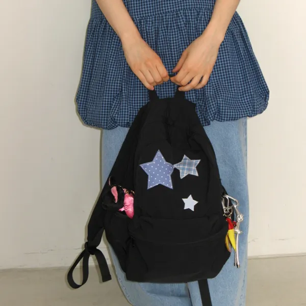 3 STAR PATCH BACKPACK BLACK