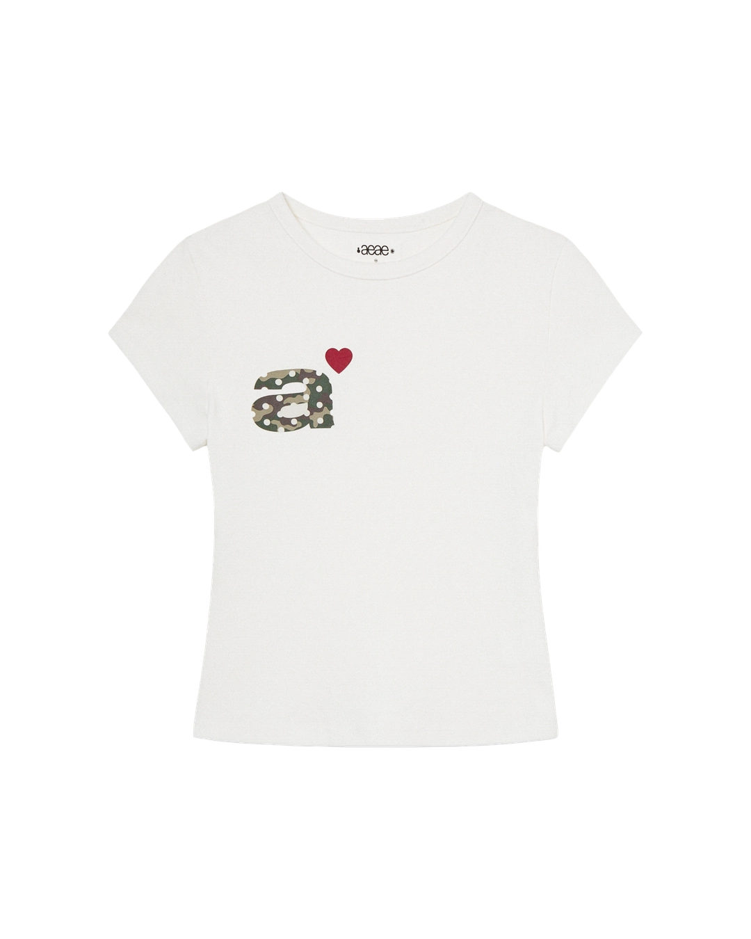 에이이에이이 [6/4 예약발송] DOT SMALL LETTER TEE [WHITE/CAMO] 상품 이미지 1