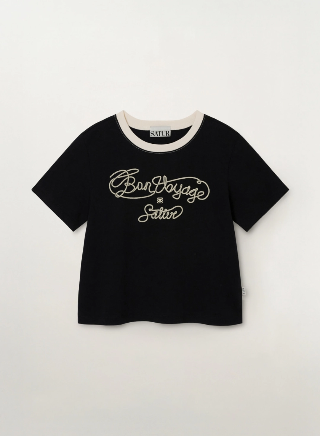 세터 (W) New Bon Voyage Graphic T-Shirt - Black 상품 이미지 1
