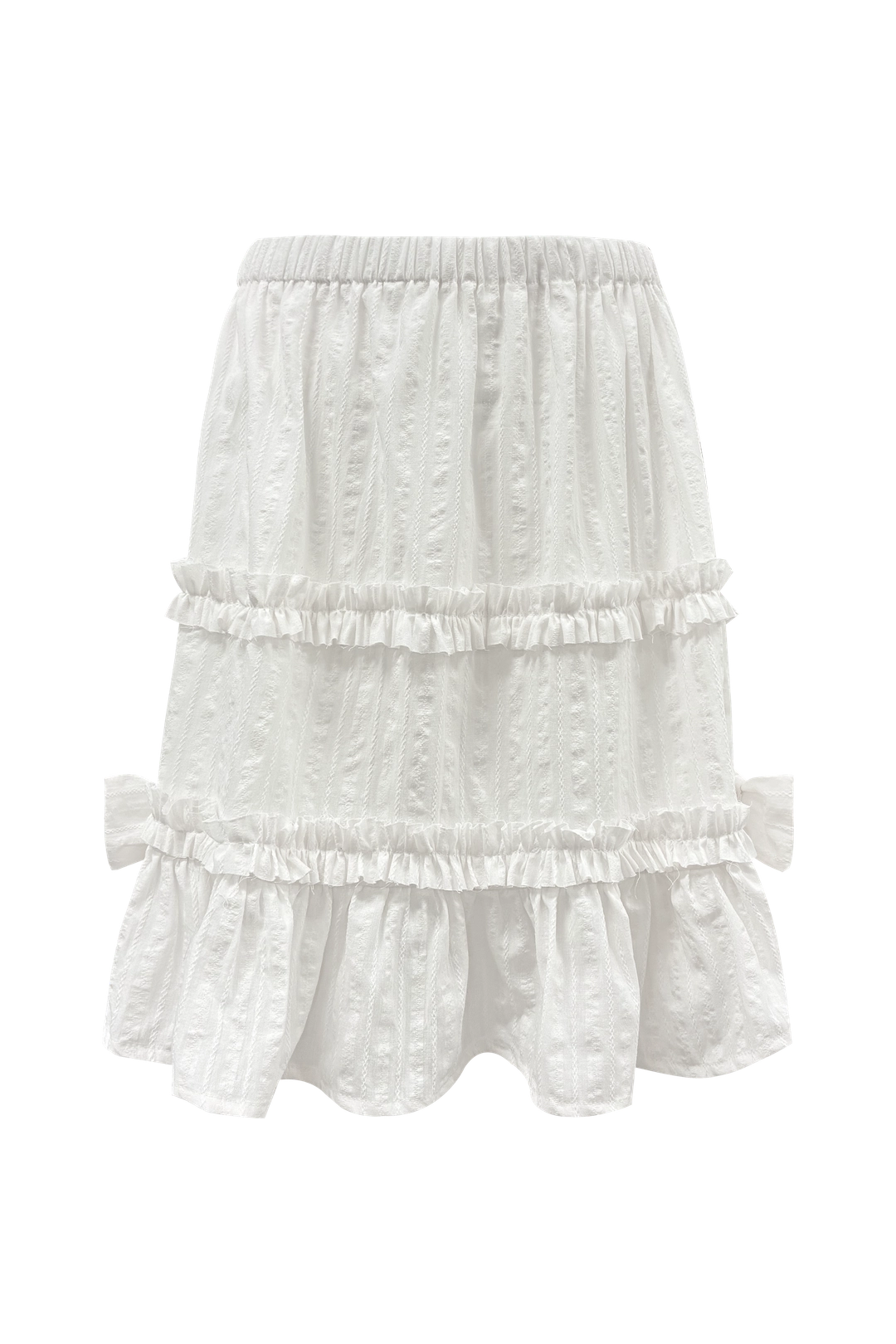 체메씨 BOW SHIRRING SKIRT (IVORY) 상품 이미지 2