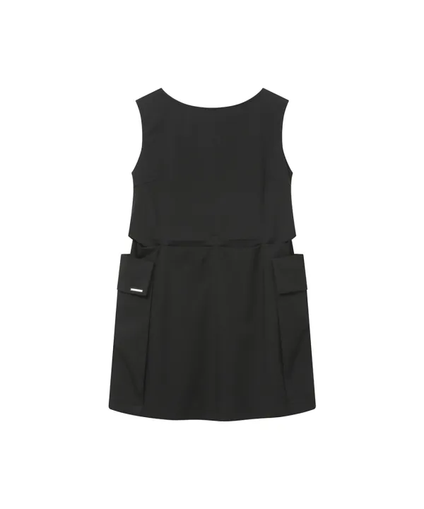 Pocket shirts one piece BLACK