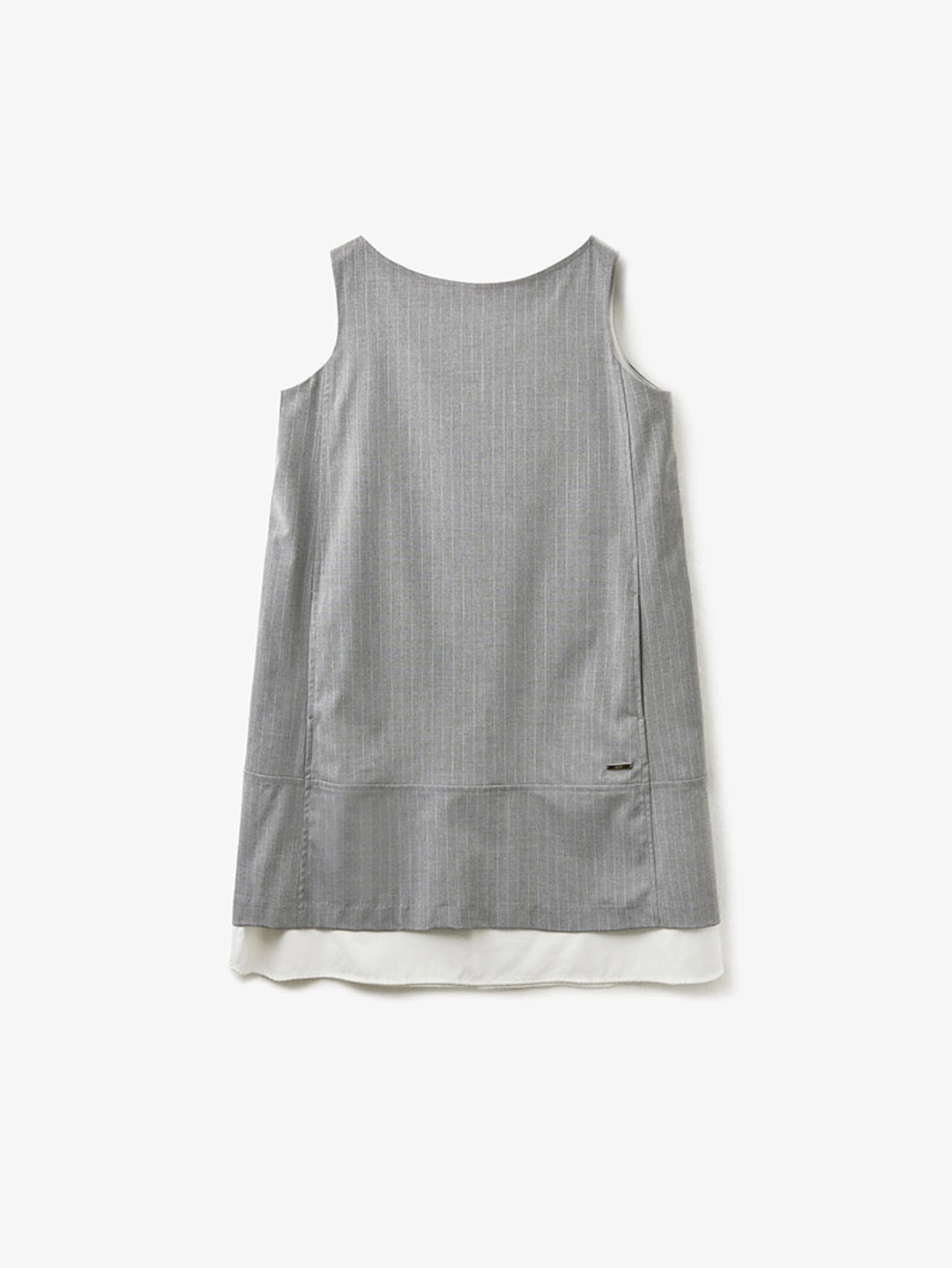 아티드 보트넥 레이어드 미니 원피스_GREY 상품 이미지 1