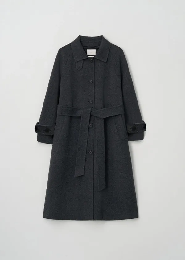 [20%] handmade wool trench coat-charcoal