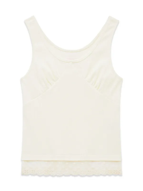 LACE DETAIL SLEEVELESS (CREAM)