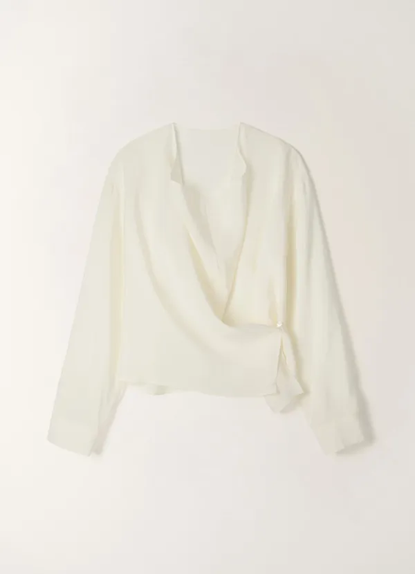 Cowl Neck Wrap Blouse