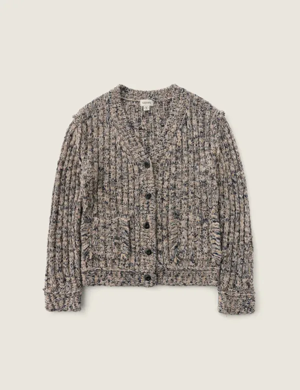 Jazz Fringe Cardigan (Charcoal)