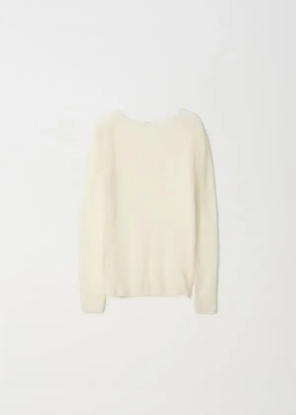 Mohair Boat Neck Knit_Ivory