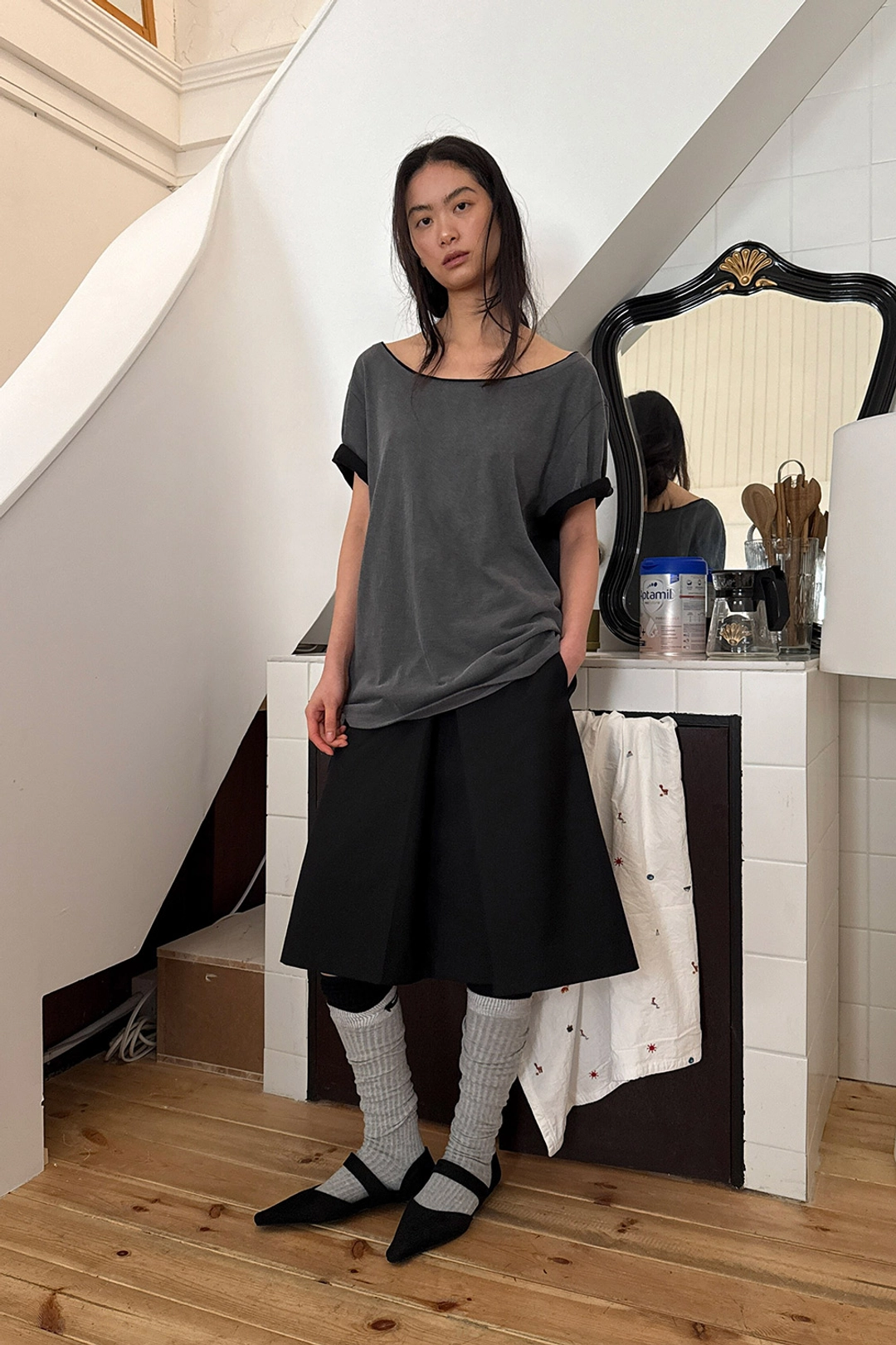 다이애그널 LOW RISE MIDI SKIRT 상품 이미지 2