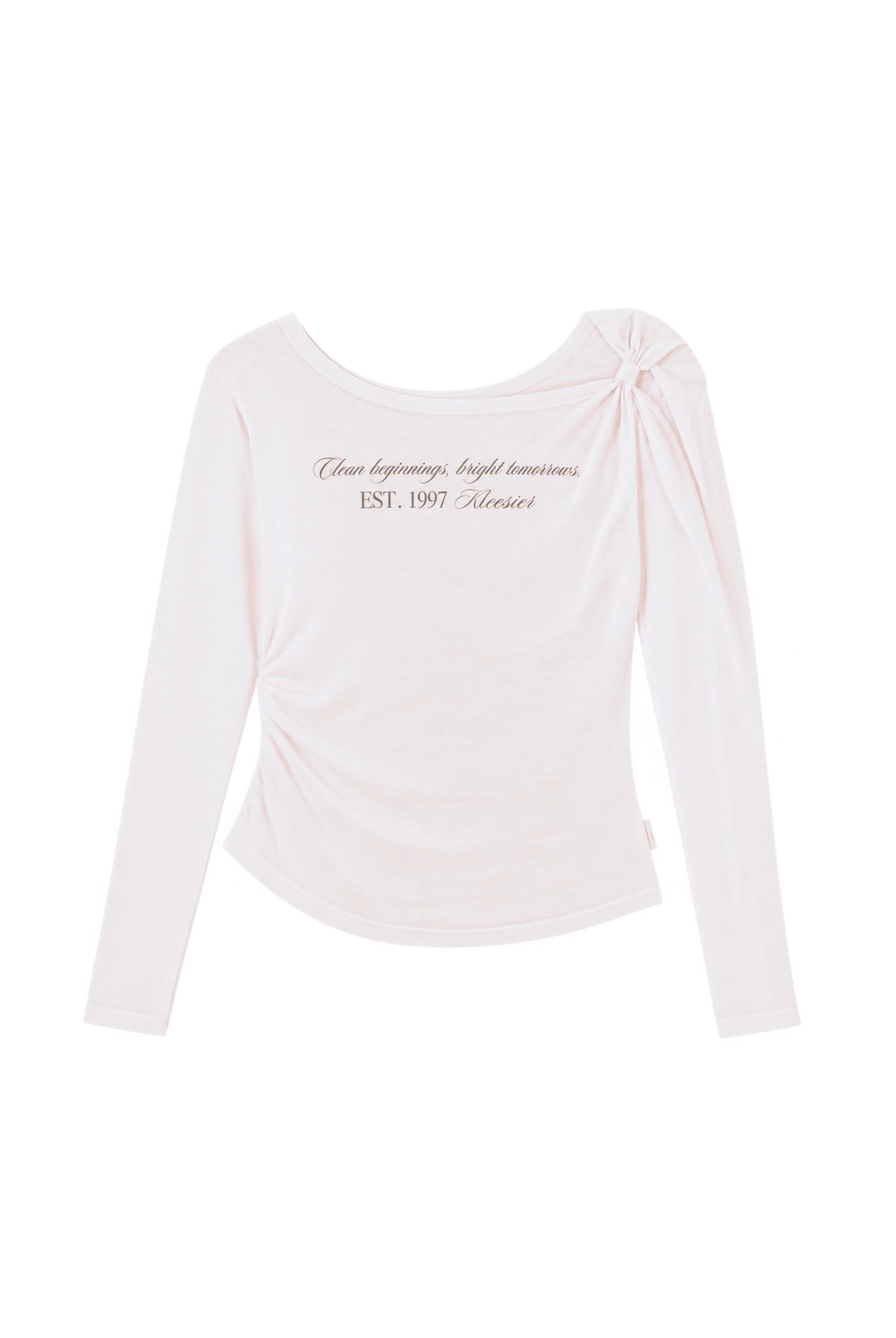 클리시어 Powder sheer ribbon long sleeve, Baby Pink 상품 이미지 1