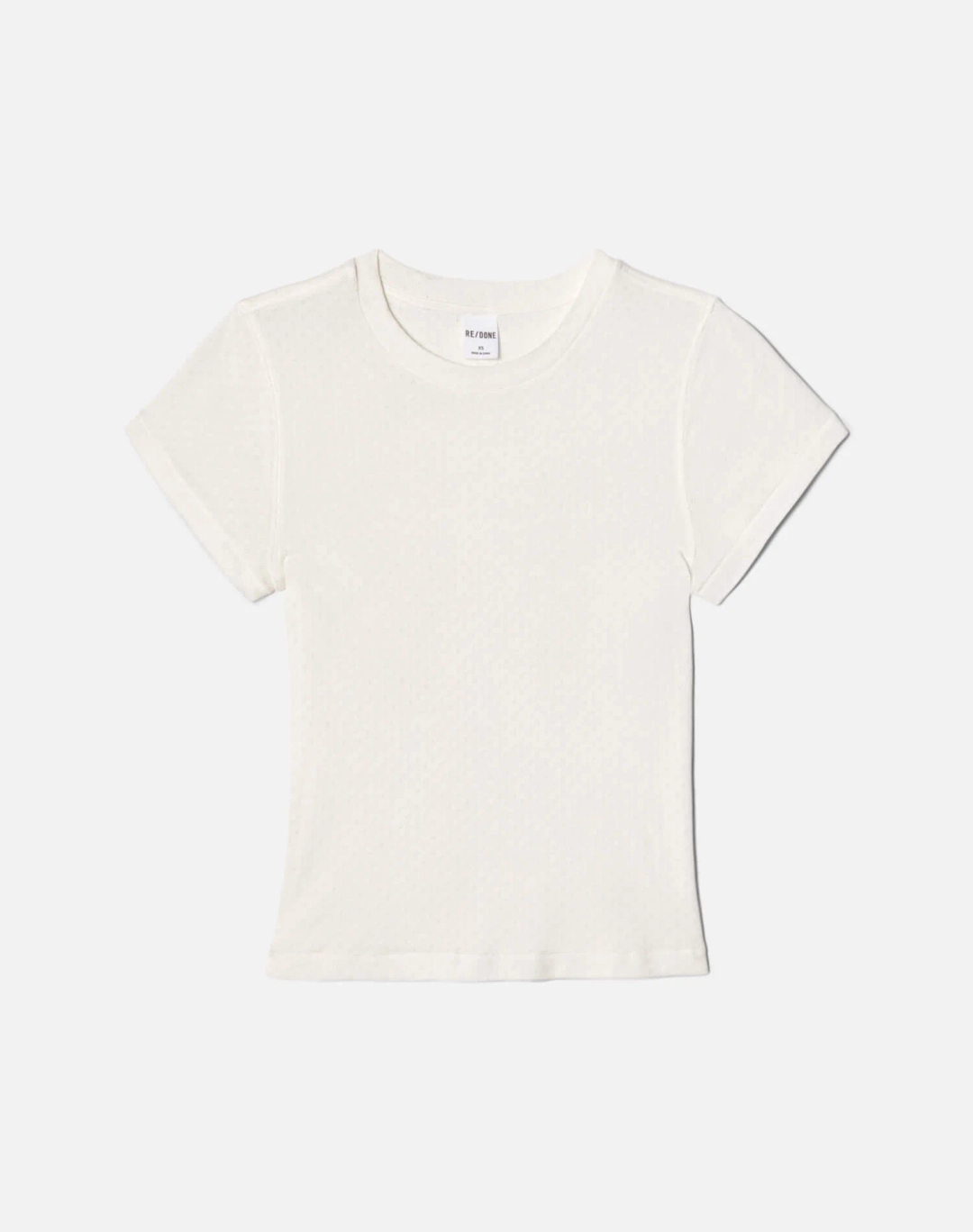 리던 90s Baby Tee - Vintage White Honeycomb 상품 이미지 1