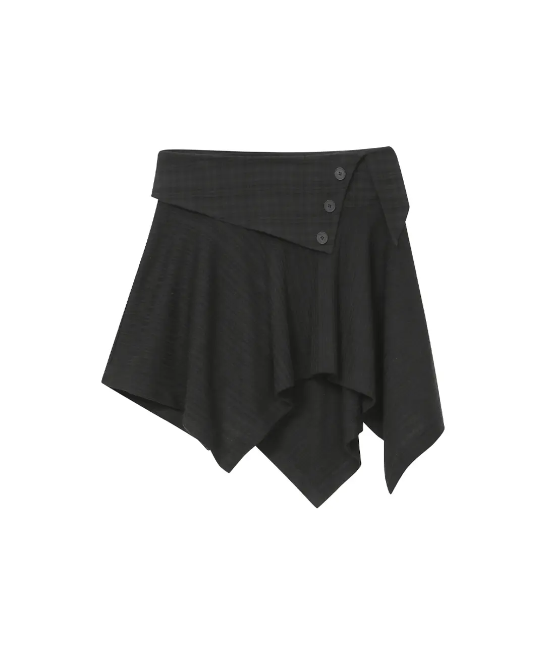 미세키서울 Unbalanced flow mini skirt BLACK 상품 이미지 1