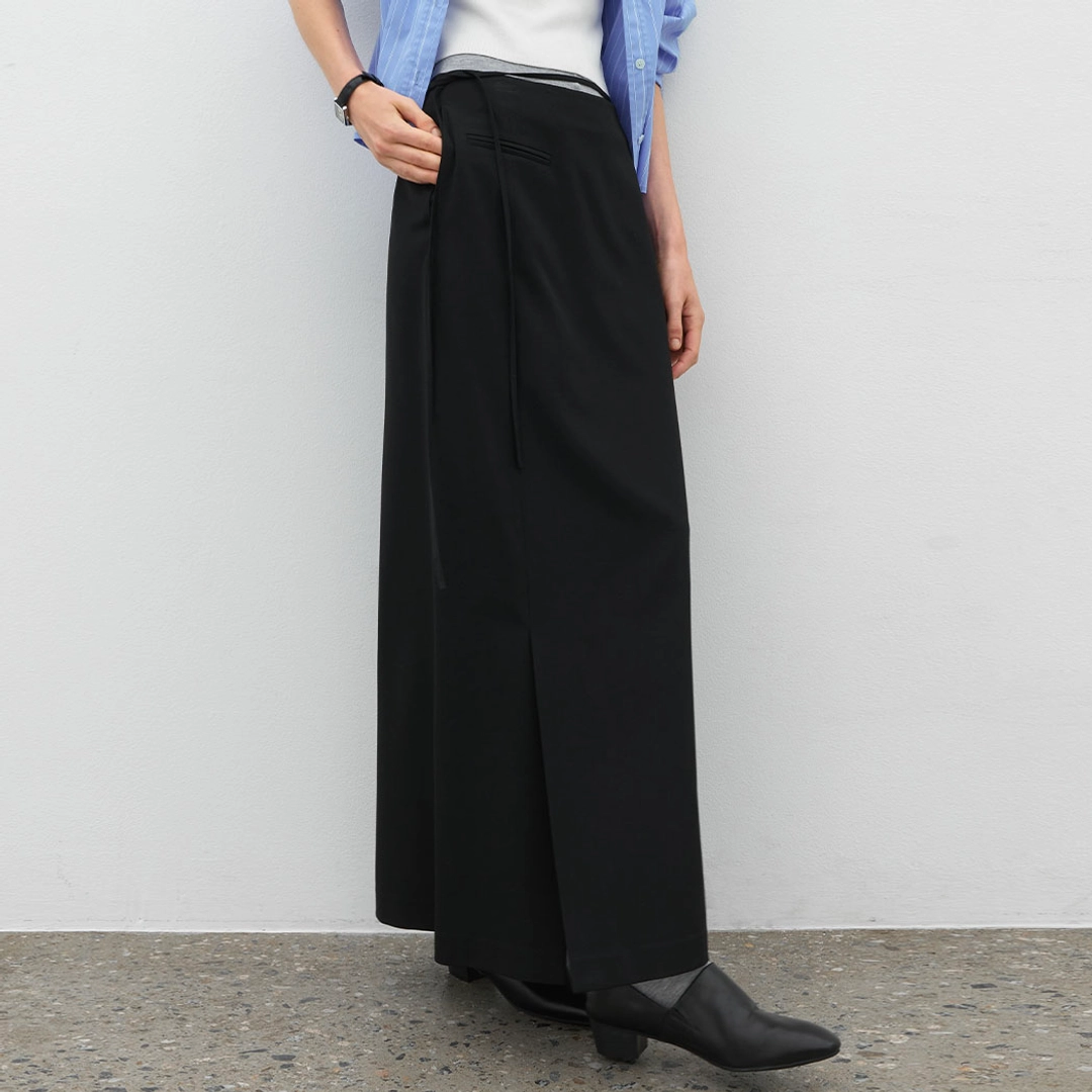 아뜰리에 나인 (Z-SK-5046)ESSENTIAL FRONT SLIT LONG SKIRT 상품 이미지 1