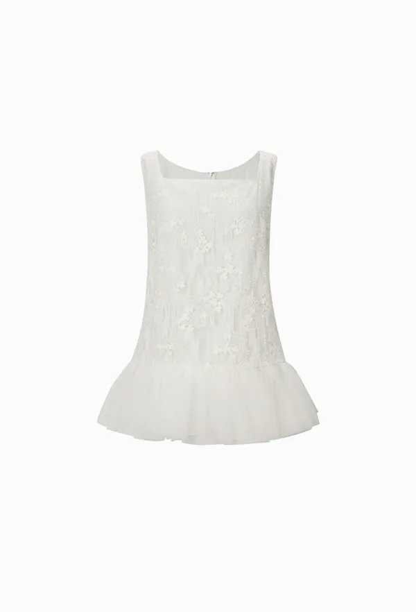 Roliy Sha Mini Dress (Ivory)
