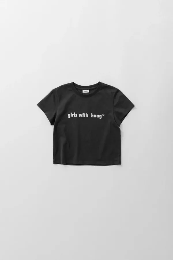 a girls crop t-sh (charcoal)