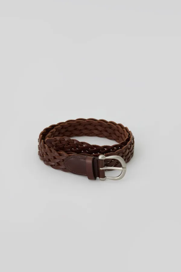 (2nd re-stock) T/T Leather western belt (brown)