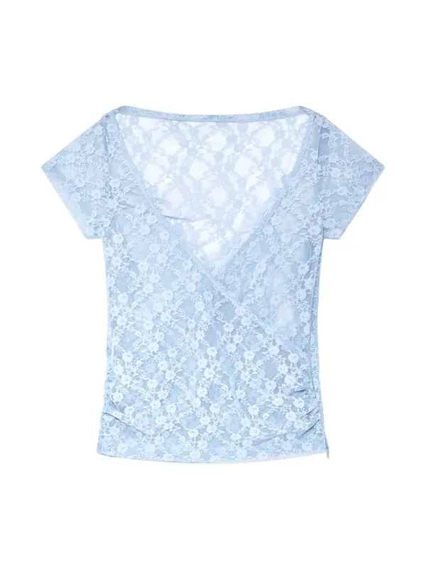 LUSH SWIRL LACE TEE (BABY BLUE)
