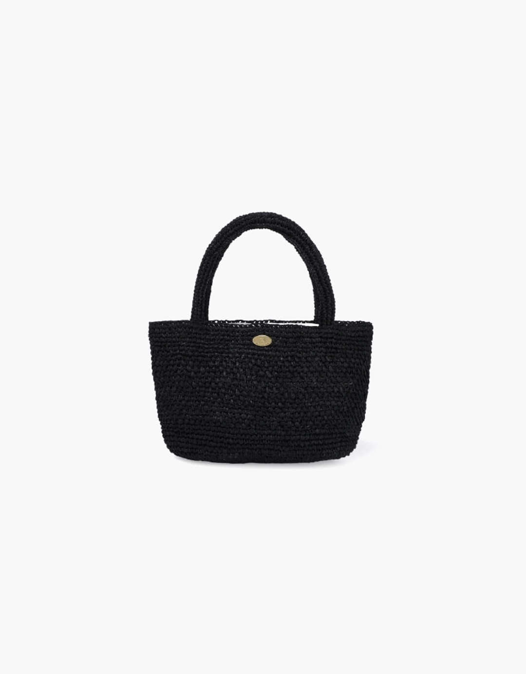 raffia bag (mini-tote) - black