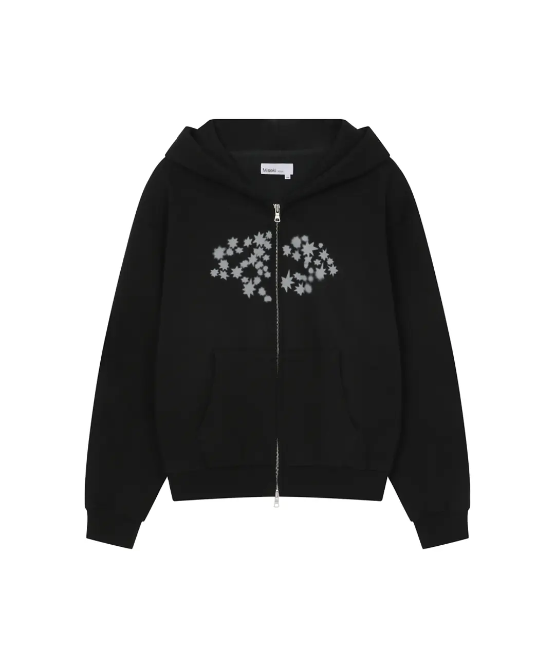 미세키서울 Midnight star over zip-up hoodie BLACK 상품 이미지 1