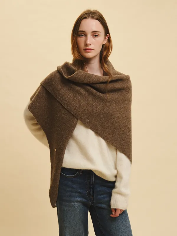NOREVE WOOL muffler_brown