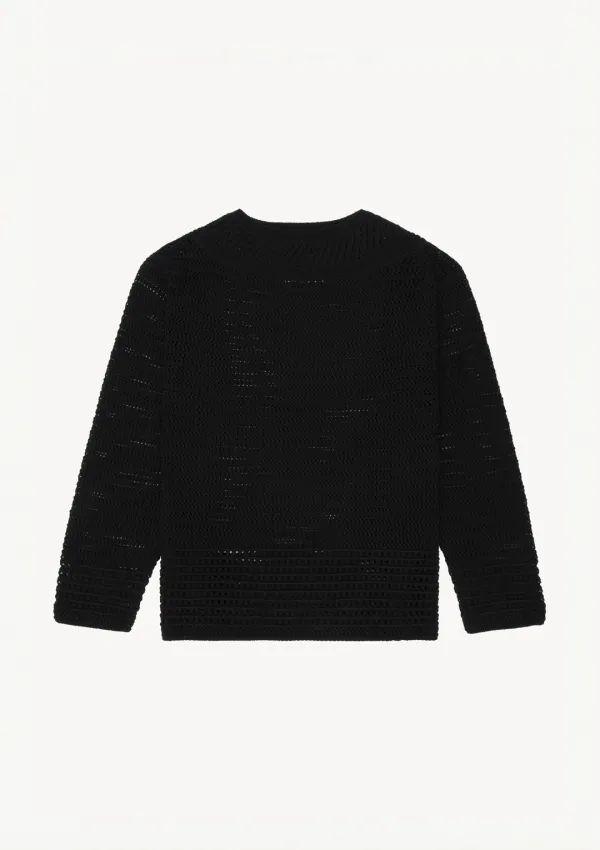 Lilt Crochet Knit in Black