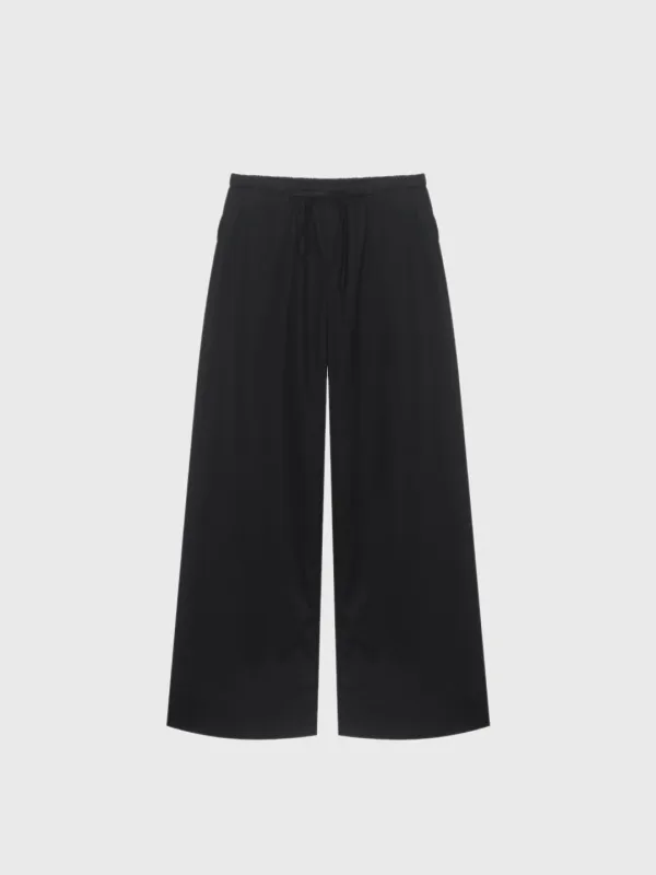 Cotton banding pants (black / khaki / blue / pink)