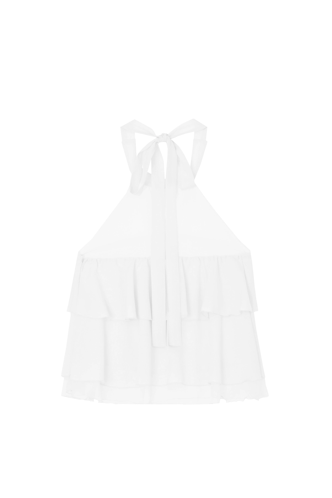 클리시어 Dear rosy chiffon halter blouse, White 상품 이미지 3