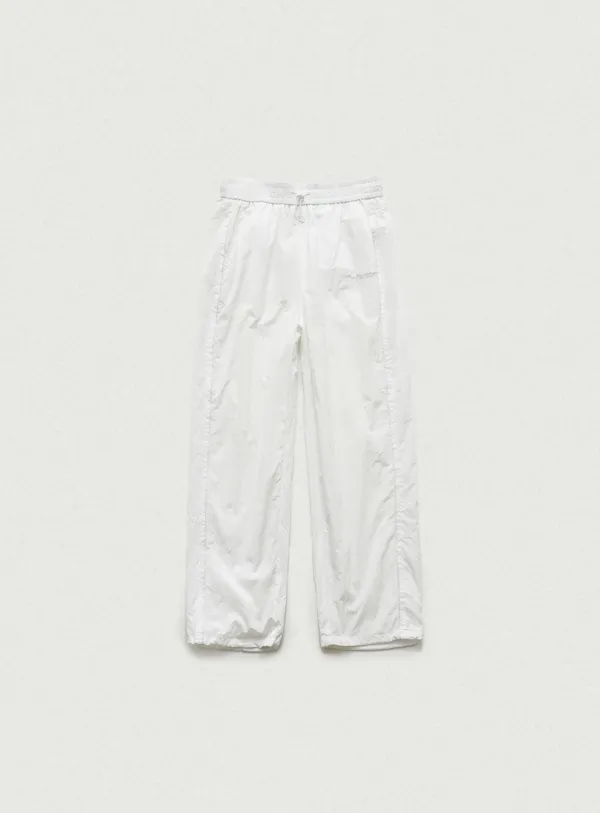 Cloudy Wind Set-Up Pants_White