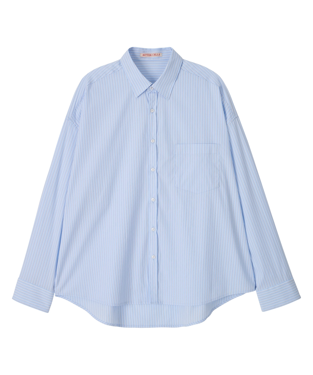 비터셀즈 Oversized Milo Stripe Shirt-Blue 상품 이미지 1