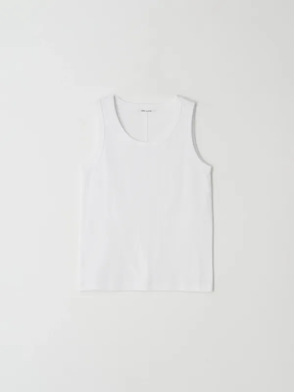 [4th_6/16 예약배송] L\'eau sleeveless_super white