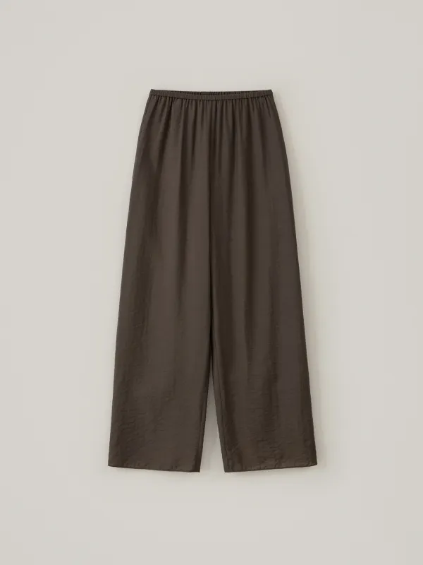 Sheer Wide Pants - Brown