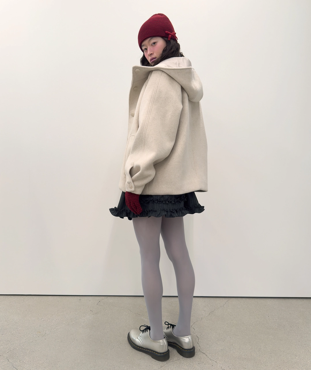 타입서비스 [3차] Hooded Half Coat [Oatmeal] 상품 이미지 2