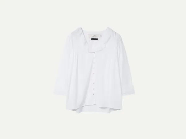 Via Mone frill blouse (Ivory)