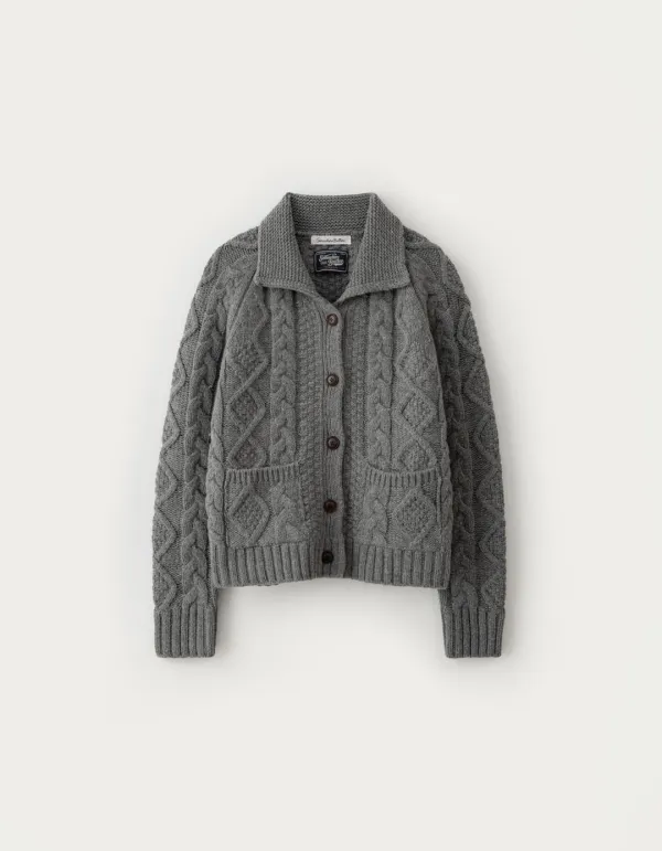 Boro Cable Cardigan - Grey