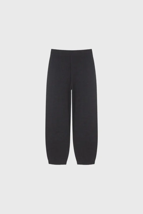 Cashmere knit pants (melange beige/ brown / dark gray)
