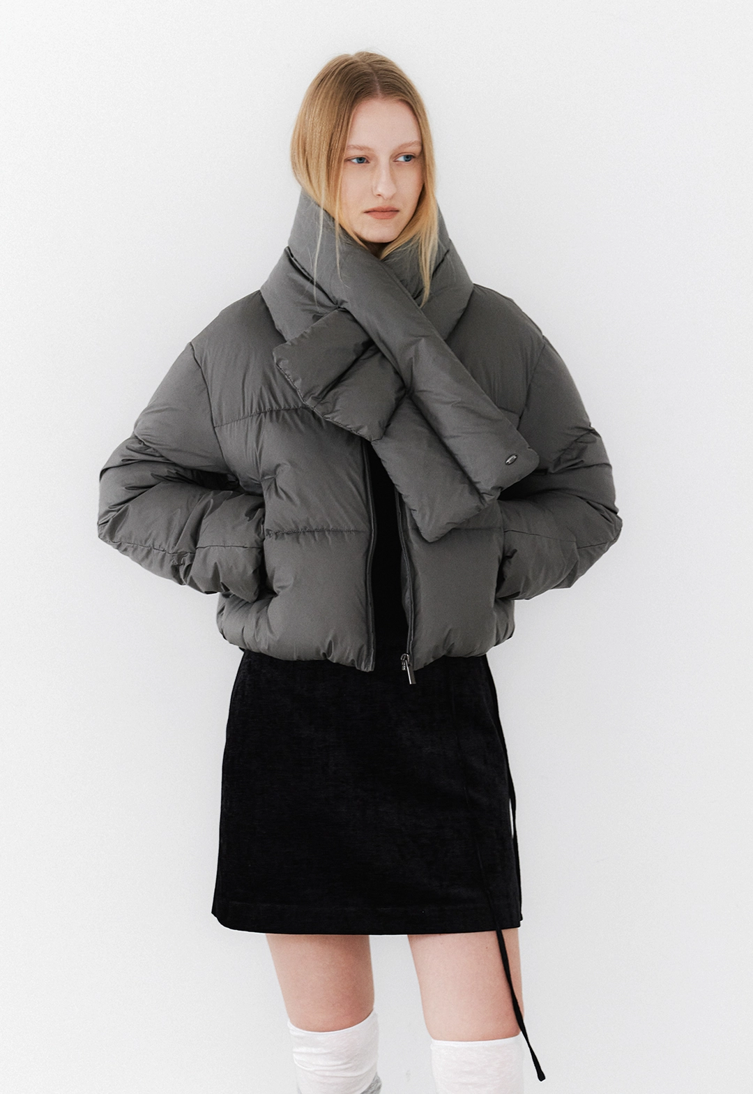 아뜰리에 나인 (JP-576)MUFFLER SET SHORT PUFFER JUMPER S 상품 이미지 3
