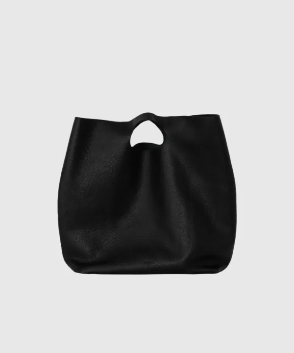 Simple leather bag (Black)
