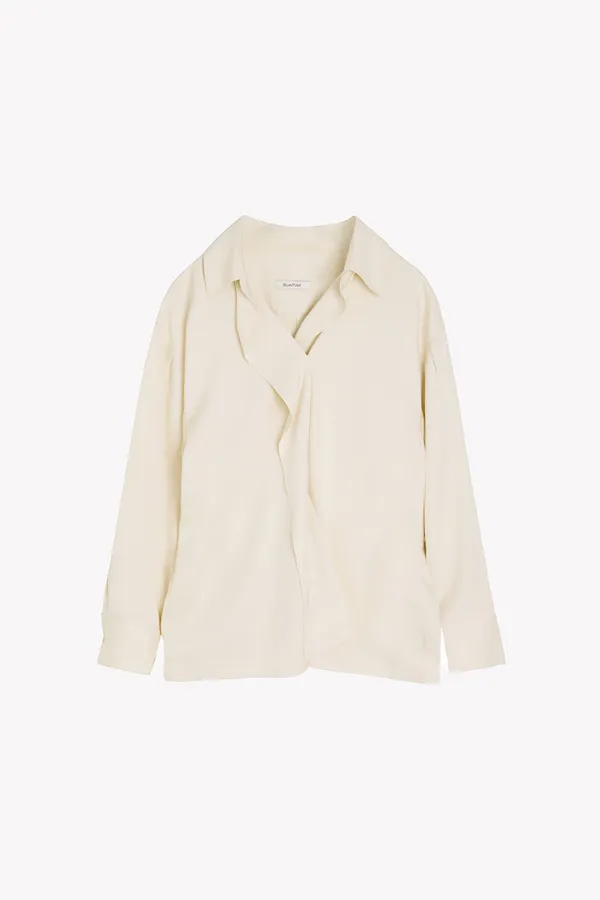 Mogan Open Collar Shirt (Cream)