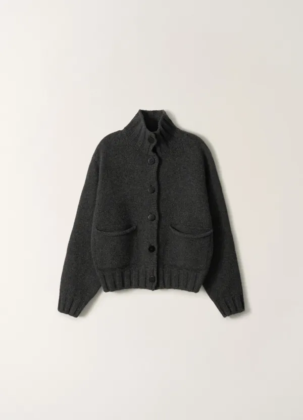 11TH / Marrie soft pocket cardigan (Charcoal)