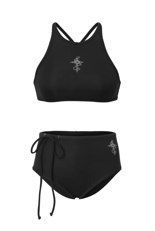 Cross tattoo tank bikini