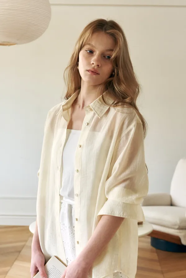 Breeze Sheer Shirts (Butter)